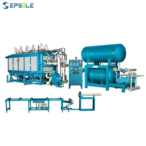 blue eps block moulding machine