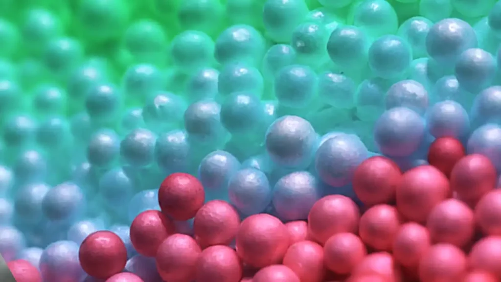 colorful expanded polystrene beads