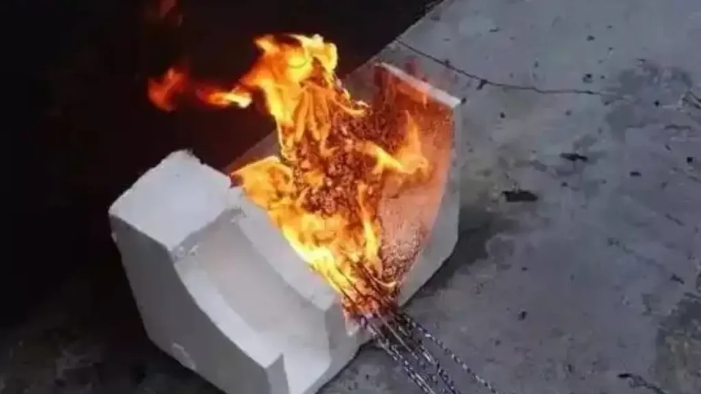 heating up styrofoam