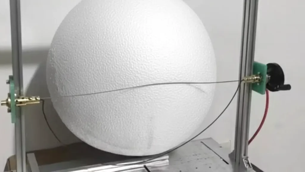 hot wire cutting styrofoam balls