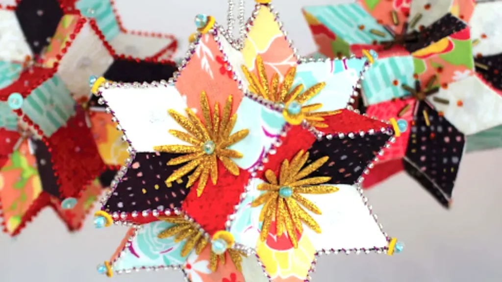 christmas snowflake ornaments made of epp