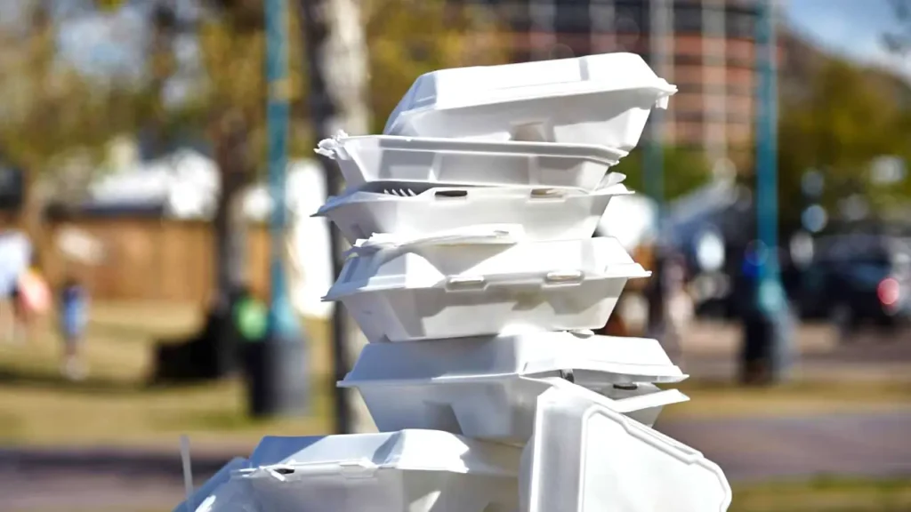 recyclable styrofoam wasted