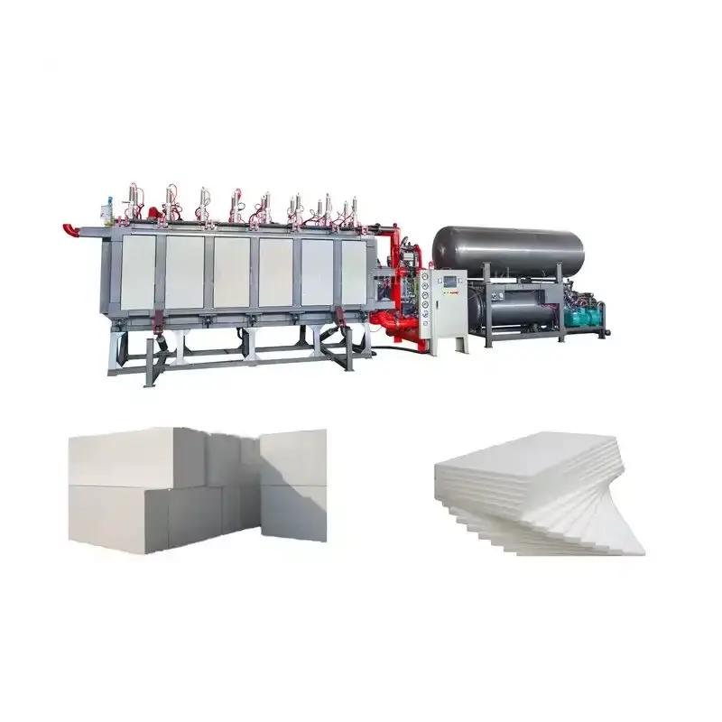 vacuum cooling plc controlled eps expandable polystyrene block molding machine