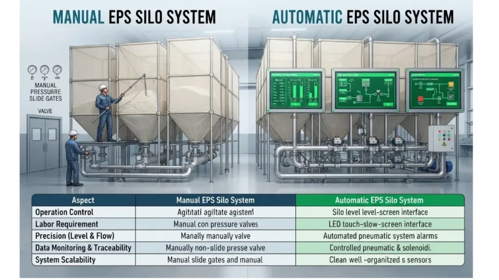 manual vs automatic eps silo systems